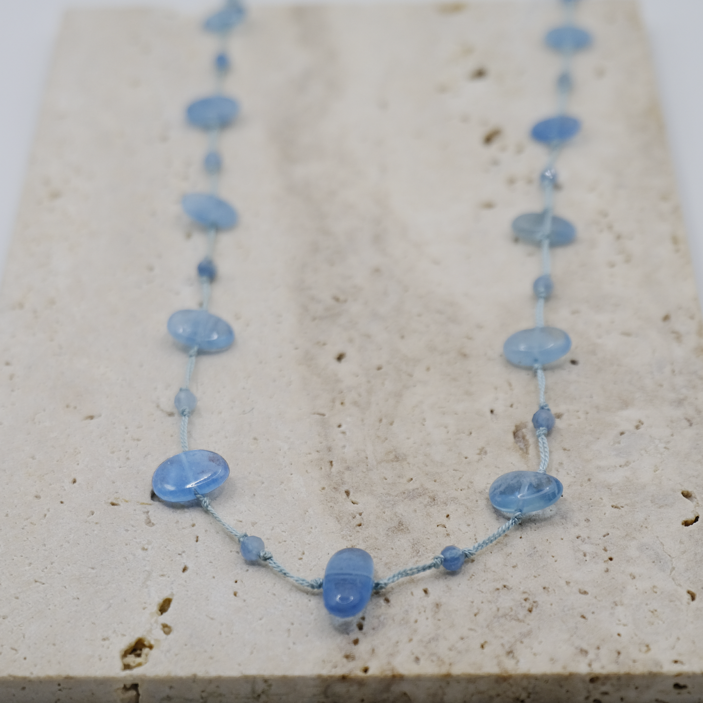 Collana Acquamarina irregolare