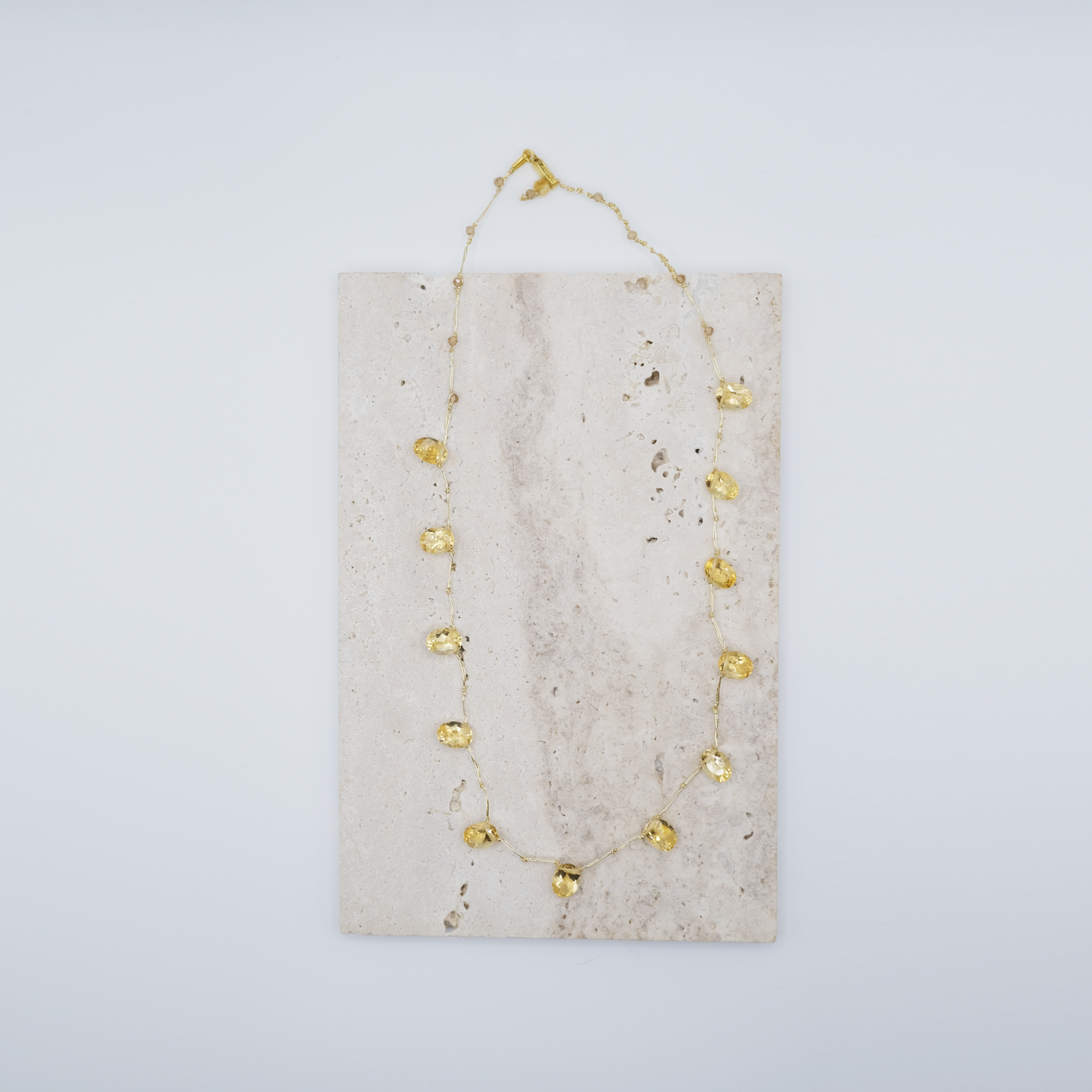 Collana Citrino filo dorato