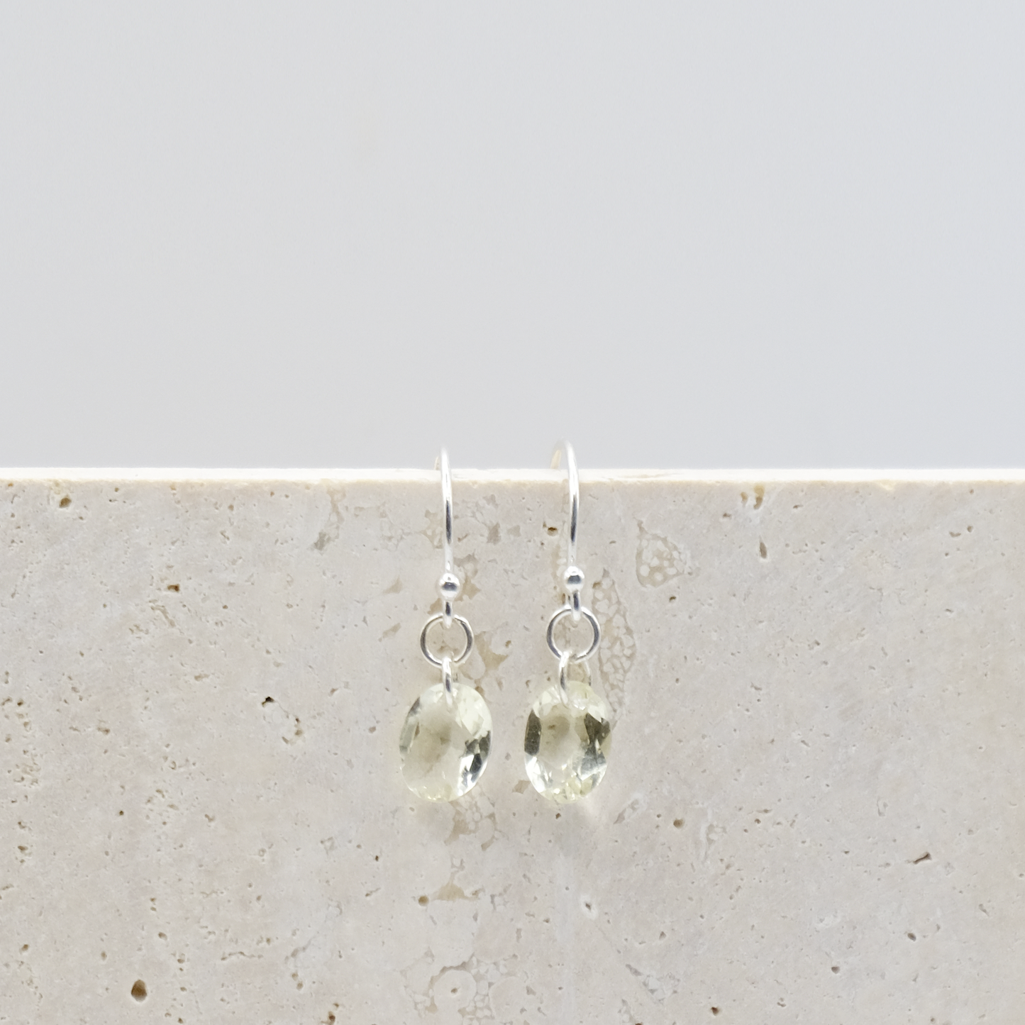 Orecchini Ametista Verde Ovale