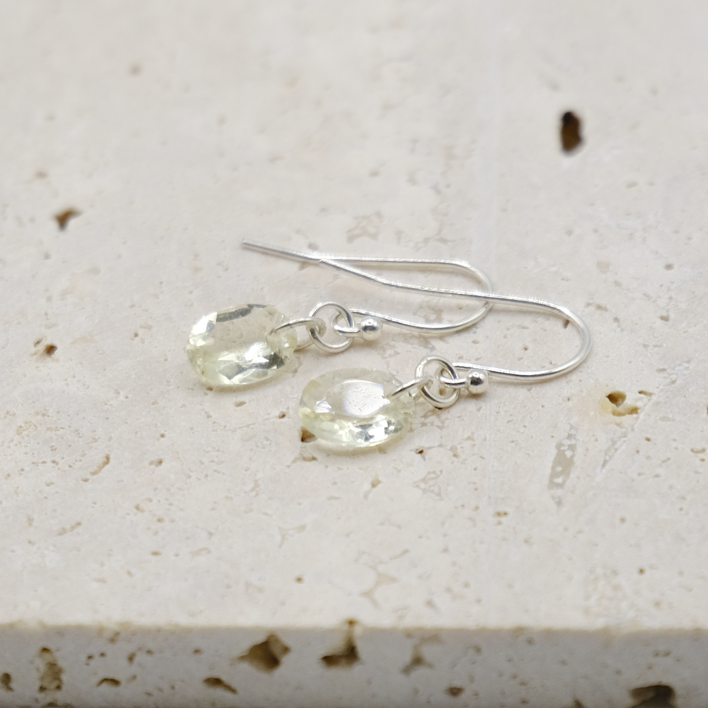 Orecchini Ametista Verde Ovale