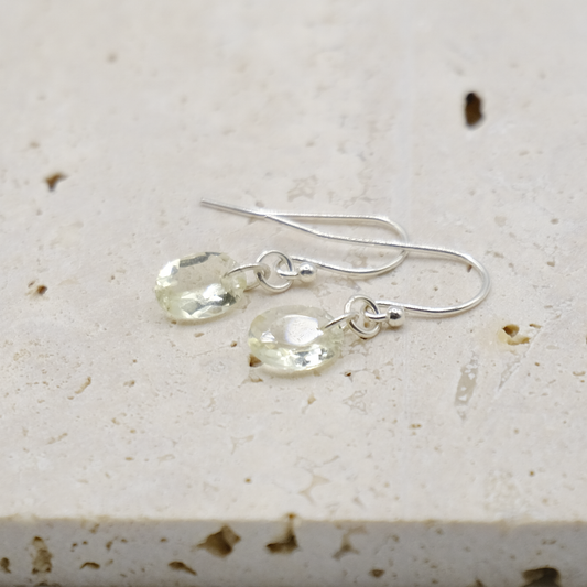 Orecchini Ametista Verde Ovale