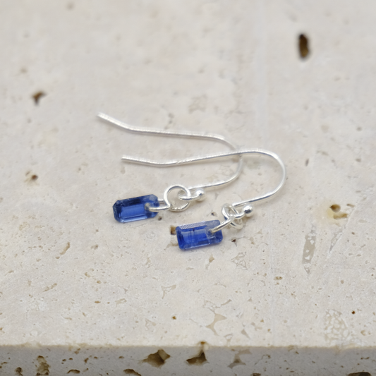 Orecchini Blu Baguette