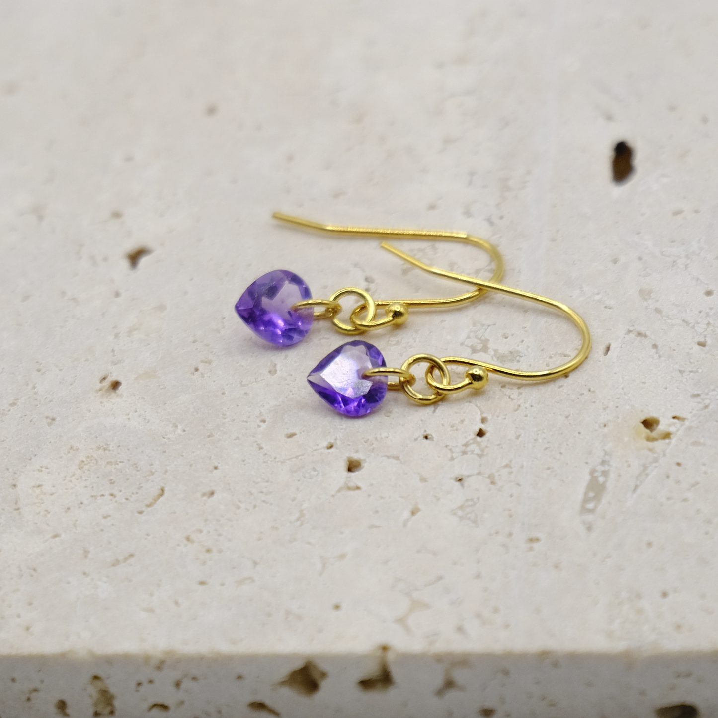 Orecchini Cuore Viola