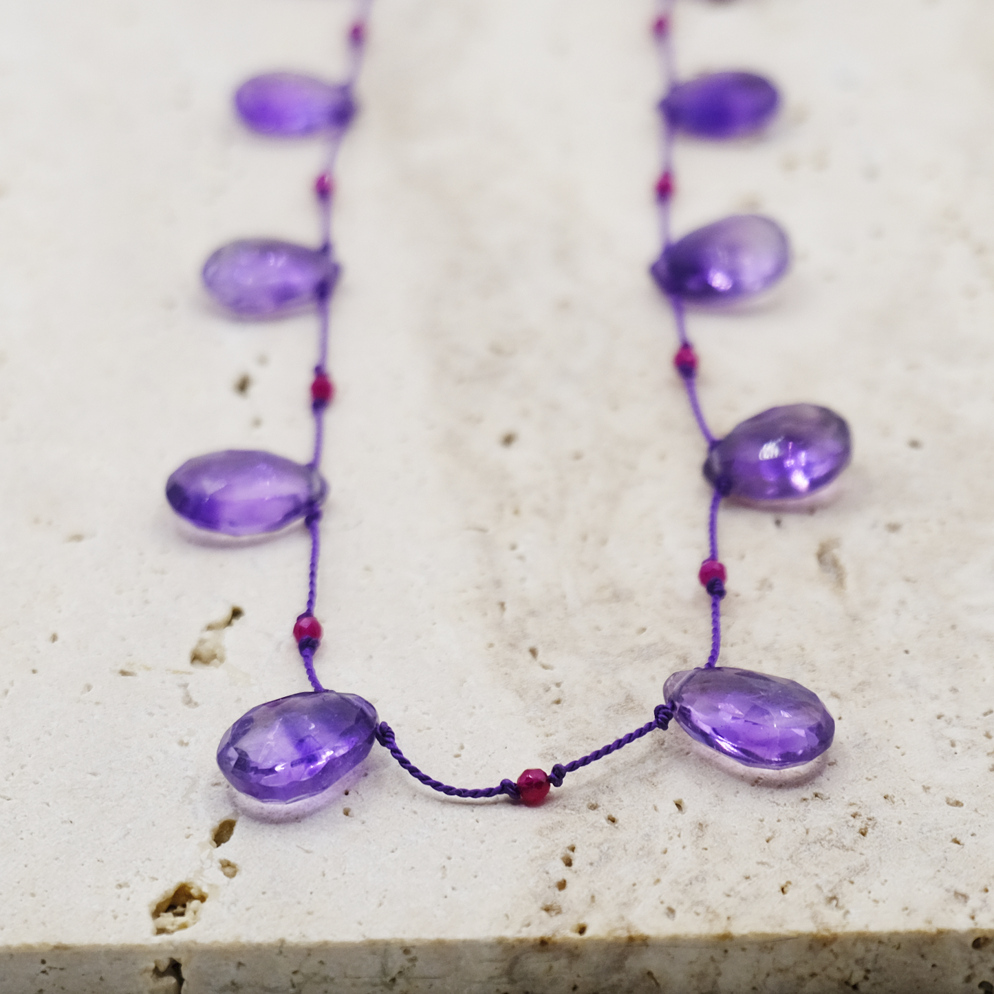 Collana con Ametista e Rubino