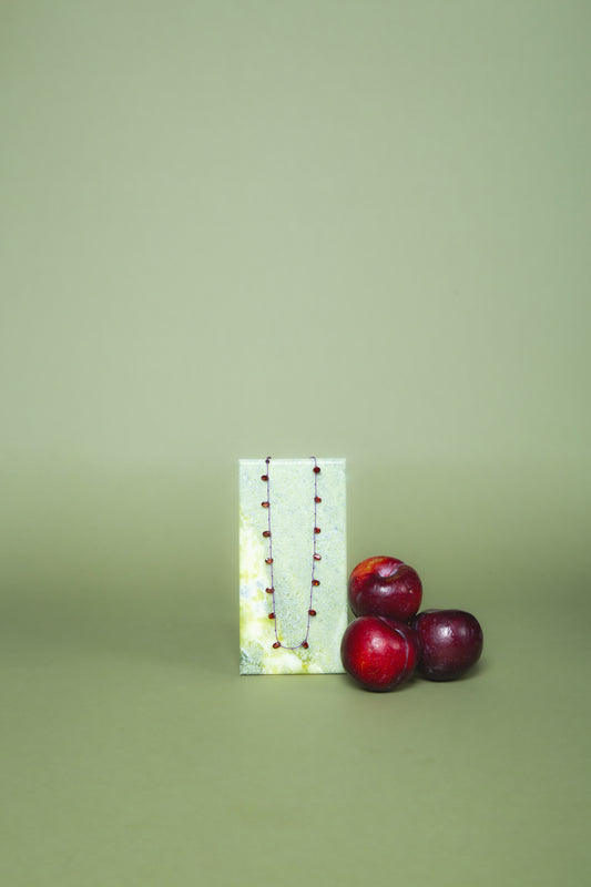 Collana Glamour Granato Rosso